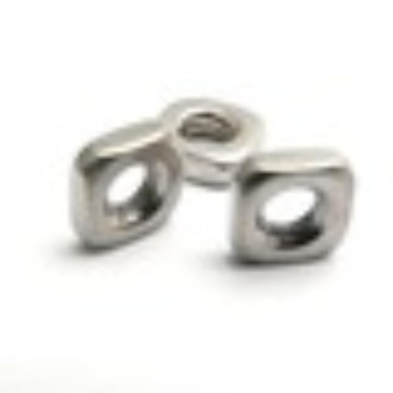 M4 Stainless Steel Square Thin Nuts DIN 562, 100PACK, Thickness 2.2mm, 4x6.9x2.2mm Size