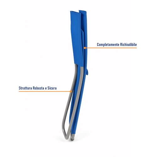 SACAR Faltbarer Windschutz Serena Maxi – Gestell aus Eisen Ø22 mm und Stahlstift – Bezug aus Polyester mit integriertem Kissen – ideal für Strand, Camping, Garten, Park (2)