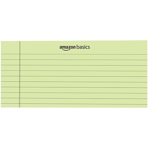 Image of AmazonBasics Wide Ruled 10.5x8.5 - Inch 50-Sheet Lined Writing Note Pad, Green - Pack of 12