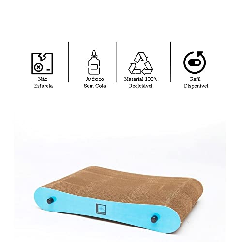 Gatomoderno Arranhador para Gatos de Papelão Kraft, Cama para Gatos, Brinquedo para Gatos, Modelo Sã