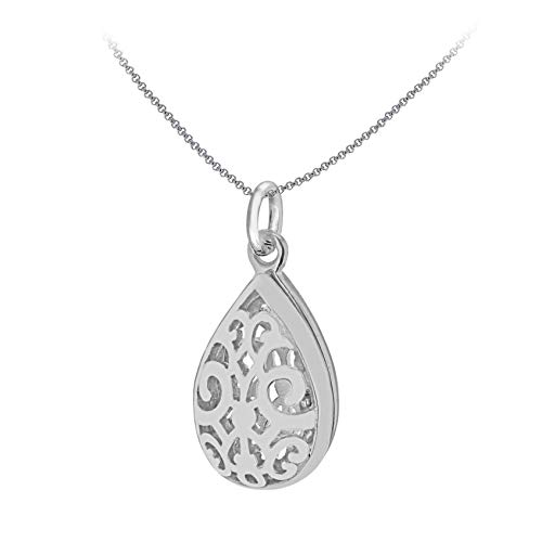 Collier avec pendentif porte-photo en argent 925 rhodié, l'excellence de la joaillerie fine
