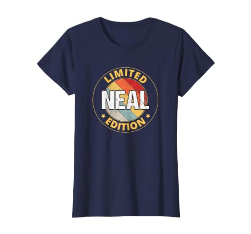 Neal Name T-Shirt, Women, Navy Blue, X-Small