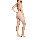 ASSETS by SPANX krótkie bezszwowe szorty modelujące do połowy uda - bardzo mocna kompresja - kontrola uda i brzucha - wygodne i oddychające, Naga, 1X