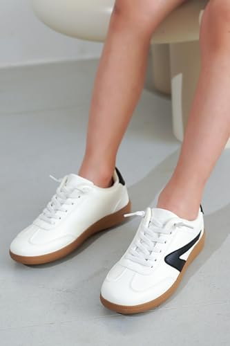 Project Cloud Kids Shoes for Girls & Boys - Non-Slip Memory Foam Girls Shoes - Lightweight Lace-Up Boys Fashion Sneakers Trendy (Little Irita,Whit,3) White