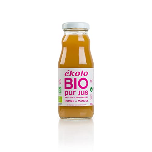 Ekolo Zumo De Manzana Mango Ecológico, 100% Exprimido, 12 Botellas * 200Ml 2400 ml
