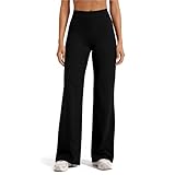 UDILEO Pantaloni Donna Vita Alta Neri Gamba Larga Dritta Yoga Elasticizzati Casual Elegante (IT, Testo, Taglia Unica, Regular, Regular, XL/XXL, Nero)