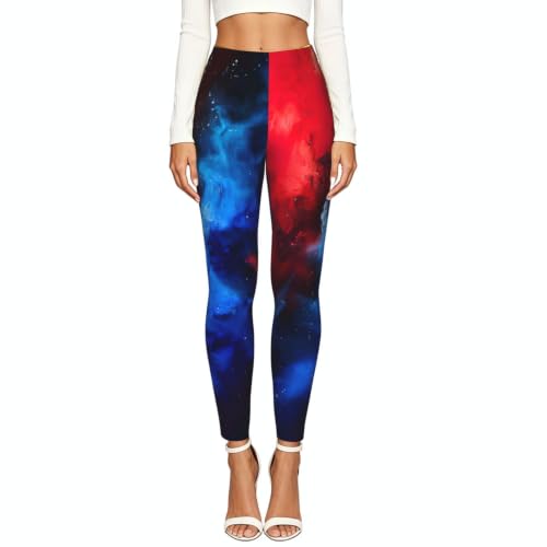 Leggings de galaxia cómodos que no aprietan mallas elásticas para mujer 2