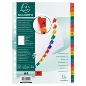 10 Register A-Z 20-fach DIN A4 in farbig weiß