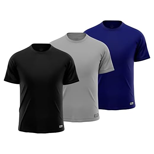 Kit 3 Camiseta Masculina Lisa Proteção UV +50 Segunda Pele Térmica MXC BRASIL (BR, Alfa, G, Regular, 1 Preto, 1 Prata, 1 Azul Marinho)