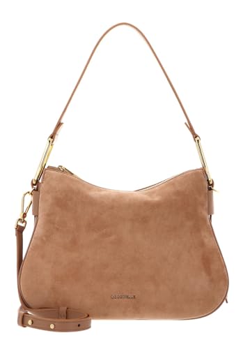COCCINELLE Bolso bandolera de piel: comodidad y orden en marrón claro