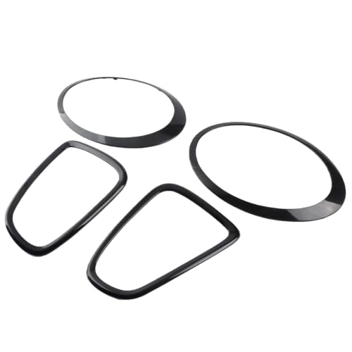 Garniture de Cadre de Feu Arrière, 4 Pièces de Remplacement de Garnitures de Contour de Feu Arrière de Phare Noir Brillant pour Mini R56 R57 R58 R59 S JCW 2007 à 2015