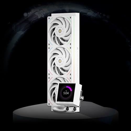 Image of Thermalright Peerless Vision 360 UB ARGB White CPU Aio Cooler,PC 360 Specification Water Cooler System with Inline PC Fans,3.95''IPS LCD Screen with 480x480 Resolution,for AM4 /AM5;Intel 1700 /1851