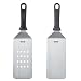 Produktbild Westmark Set, 2tlg.: 2 Profi-Wender/Grill-Spachtel (Gewinkelt, Flexibel) mit gelochter und geschlossener Klinge, Rostfreier Edelstahl/Kunststoff, Master Line, Schwarz/Silber, 134122E6