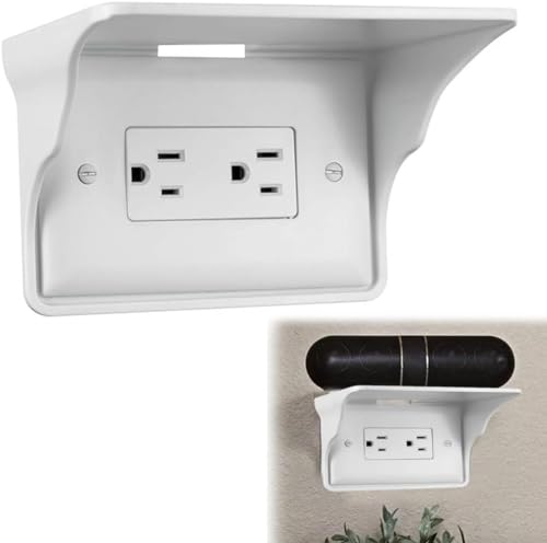 Steckdosenregal-Wandhalter für Elektronik ohne Stanzen,Wandsteckdosenleiste Organisieren und sparen Sie Platz.Sichere,einfache und beschädigungsfreie Installation