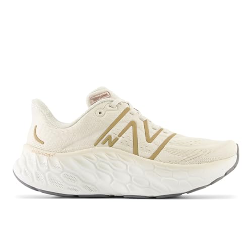 New Balance New Balance Women's Fresh Foam X More V4 Running Shoe, Timberwolf/Gold Metallic, 11 M