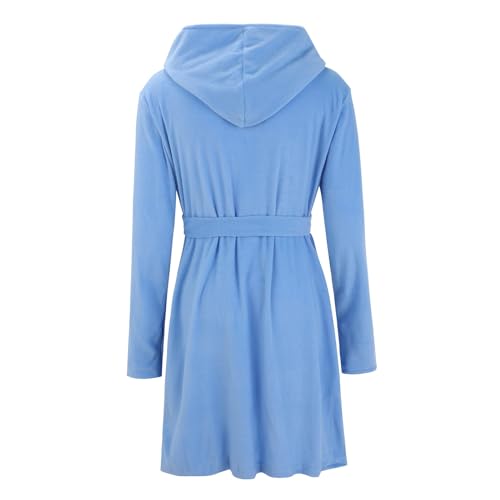 Mens Robe Hooded Sherpa Big and Tall Long Plush Warm Fleece Spa Bath Robe with Hood and Pockets Gifts for Men3