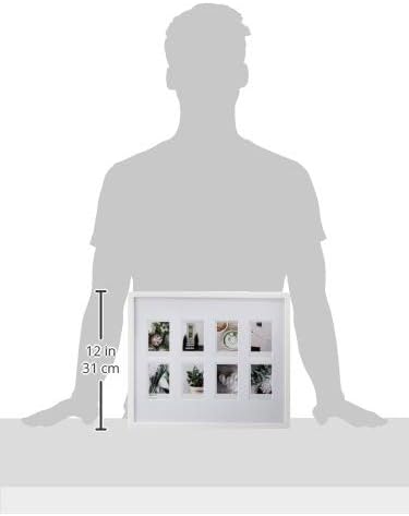 Amazon Basics Photo Frame for use with Instax - 8-Opening - 3.25"x2", White