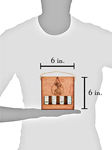 Pellas Nature, Organic Herbs Infused Greek Extra Virgin Olive Oil Set, Finishing Oil Flavors Basil, Garlic, Red Pepper, Rosemary, Wooden Combo Set, No-Additives, Kosher, 4 X 50 Ml (1.7 Oz.) Bottles, Pack Of 1 #TOP6