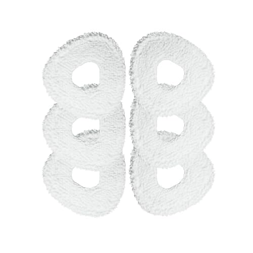 BAMBOOST 6 Stück Wischmopp für Narwal Freo Pro X Ultra/Freo Z Ultra / T10 / J3 / J4,Mikrofaser ist weich und kann wiederholt gewaschen werden Roboter-Staubsauger-Zubehör (Weiß)