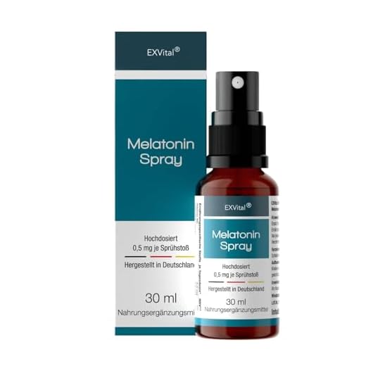 Melatonin Spray, mit Lavendel Extrakt & Vitamin B6- 0,5 mg liquid Melatonin pro Sprühstoß, natürliches Schlafhormon, 30 ml Sprühflasche mit SOFORT EFFEKT- Ohne Alkohol, Hochdosiert & Made in Germany