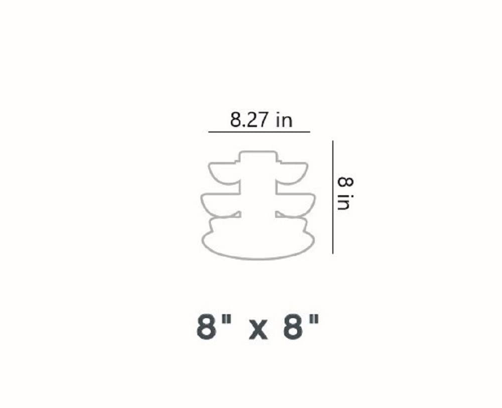 The HC Companies Pixie 3-Tier Succulent Stacking Planter - 8 Inch Decorative Plant Pot with Drainage Hole - Holds 10 Succulent Plants, Vanilla Bisque