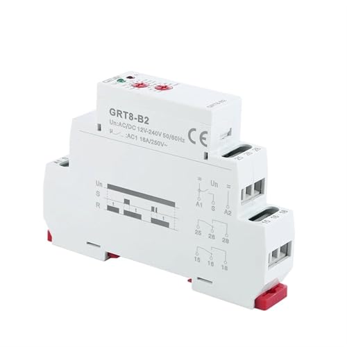 Relé GRT8-B 16A AC230V temporizador electrónico de carril DIN modular 2
