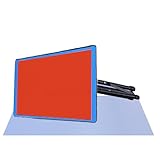 DonHeK Desktop Table Tennis Rebound,Single Self-Study Training Baffle with Red Rubbers,Stand is Height Adjustable for Home Gym Community Game