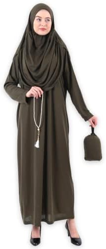 Avanos Abayas for Women Muslim Dress with Hijab, Jilbab Muslim Clothes Niqab Khimar, Instant Modest Prayer Clothes Islamic
