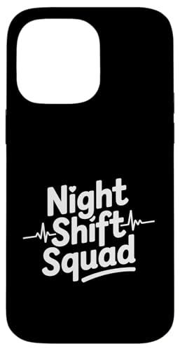 Night Shift Squad Funny Say Healthcare EKG �n�[�g�r�[�g �X�}�z�P�[�X iPhone 14 Pro Max �p