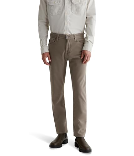 AG Mens Everett Slim Straight Brushed Moleskin Pants Faded Ashwood 34x34