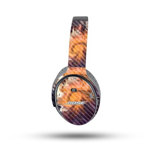 Image of MightySkins Carbon Fiber Skin Compatible with Bose QuietComfort 35 II Headphones - Swirl Galaxy | Protective, Durable Textured Carbon Fiber Finish | Easy to Apply