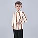 Boys' Shirts Casual Long Sleeve Vacation Shirts with Pocket Striped Printed Cute Kids Button Down Shirts 2026 Spring