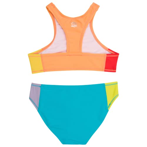 Image of SwimZip Girls' Halter Top and Bikini Bottom 2 Piece Set UPF 50+ Sun Protection