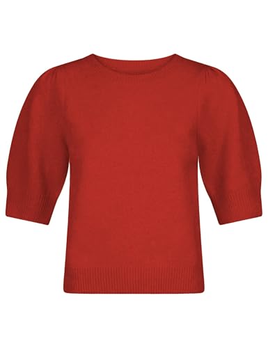 Lentta Women's Bow Knit Sweater Trendy Backless Tie Puff Short Sleeve Crewneck Knitted Pullover Tops2