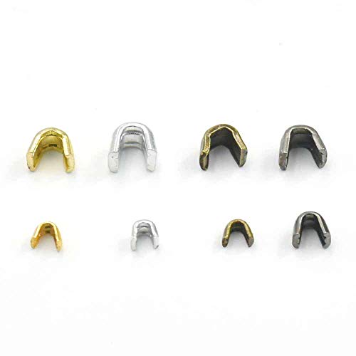 200 Pcs Zipper stopers Top Stops #3#5 for Spiral Slider Bottom Rescue Repair Set Aluminum Nickle Gold Bronze Nickle-Black Color Choice
