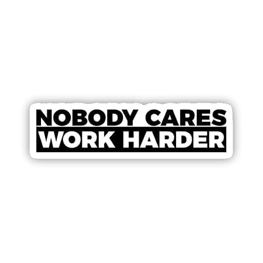 No One Cares Work Hard Harder Motivational Vinyl Sticker (4" inches)