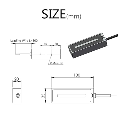 Mini rectangle aimant électrique personnalisé H1003520 de précision 24v