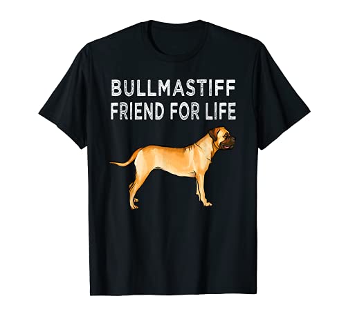 Bullmastiff Friend For Life Dog Friendship T-Shirt, Black