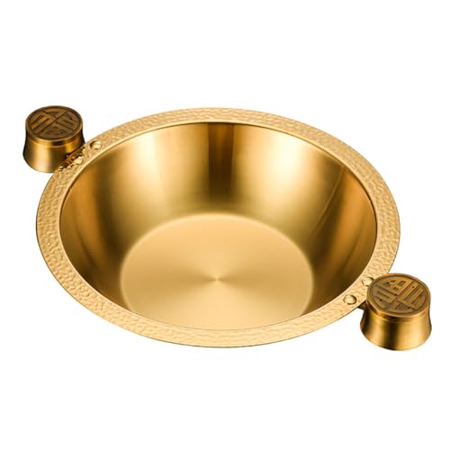 PA-DABAOO Pot Caliente De Acero Inoxidable, Olla Caliente China Con Partición, Olla De Inducción Shabu Shabu, Doble Sabor Shabu Shabu,B40cm