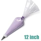SveBake Pastry Bag 100 Pieces 12 Inch [Extra Thick] Disposable Icing Piping Bags Cake Cupcake Cookie Decorating Bags for Professional Baker & Baking Lover