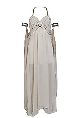 helymore Donna Daenerys Targaryen Costume Carnevale Halloween Filato Vestito a Tubino da Mother of Dragons Sexy Abito da Regina Medievale, L