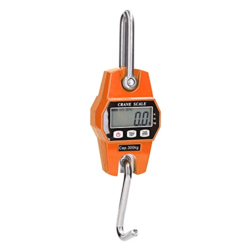 Romacci Mini balança LCD digital, 300 kg, portátil, com gancho