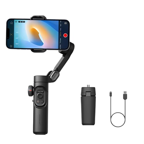 3-Axis Smartphone Stabilizer Gimbal – Smart Motion Tracking, Wireless Control Handle, Portable Foldable Design, Magnetic Holder, Vlogging & Travel Recording Gimbal for Smartphones