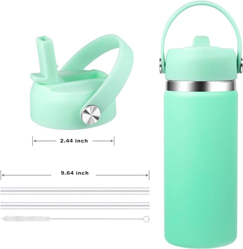 Straw Lid for Hydro Flask Wide Mouth Water Bottles, Top Lids with Straw Compatible with Hydro Flask 32 40 oz, Replacement Cap Wide Mouth Straws Flip Lid Flex Handle (Eggplant) - Thumbnail 6
