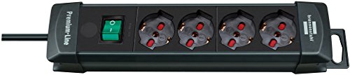 Brennenstuhl, Premium-Line Steckdosenleiste 4-Fach schwarz 1,8m