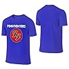 LBQCXAFQP Men's Vintage Foo Cotton T-Shirts Fighters Logo T Shirts Crew Neck Short Sleeve Casual Tshirts Merch Clothes Tops for Men Fans Gifts Blue #2