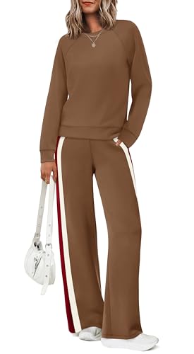 XIEERDUO Matching Sets 2 Piece Chocolate Brown Fall Clothes Vacation