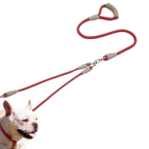 Correa para perros grandes – Correa de nailon de dos cabezas, 1,5 m, resistente con mango cómodo, para perros medianos y grandes, para exteriores, senderismo, correr, entrenamiento
