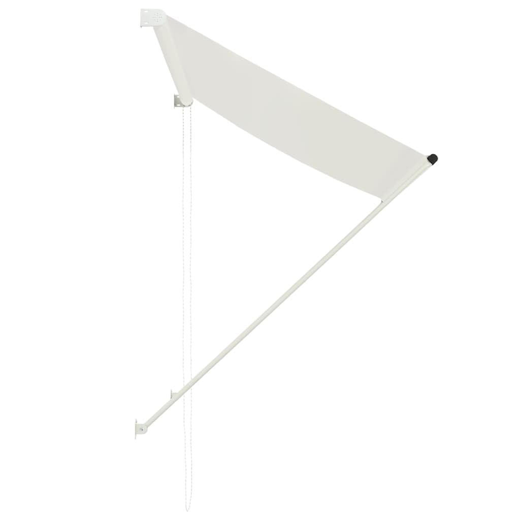 vidaXL Toldo de Funcionamiento con Manivela Manual Retráctil de Patio Lona Parasol de Porche Jardín Sombra Exterior Terraza 100x150 cm Color Crema