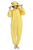 Animal Adult Onesie Unisex One-Piece Cosplay Costume Pajamas For Men Women Yellow